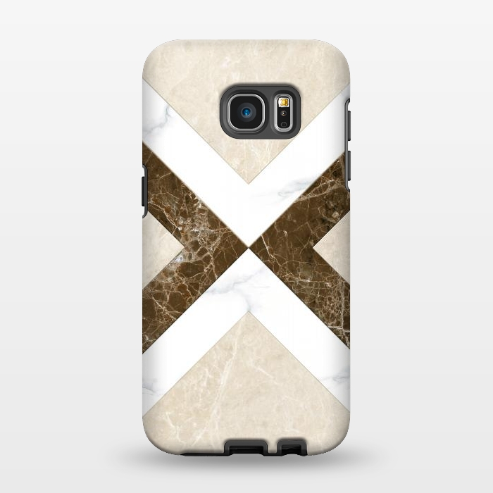 Galaxy S7 EDGE StrongFit Decorative Marble Cross Design by ArtsCase