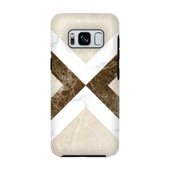 Galaxy S8 StrongFit Decorative Marble Cross Design by ArtsCase