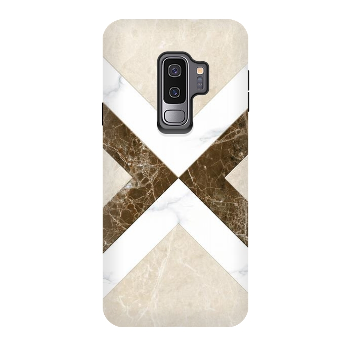 Galaxy S9 plus StrongFit Decorative Marble Cross Design by ArtsCase