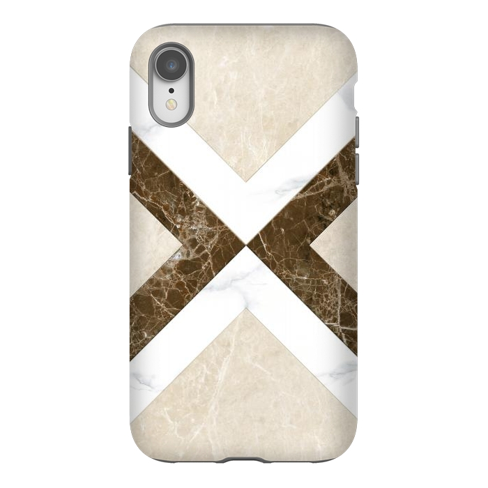 iPhone Xr StrongFit Decorative Marble Cross Design by ArtsCase