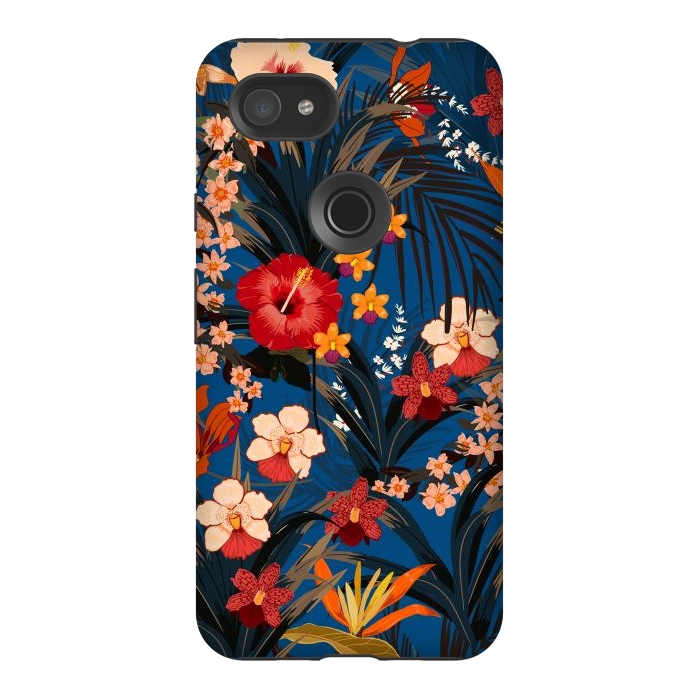 Pixel 3AXL StrongFit Fashionable Tropical Environment with Deep Jungle Plants by ArtsCase