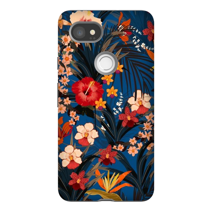 Pixel 2XL StrongFit Fashionable Tropical Environment with Deep Jungle Plants by ArtsCase