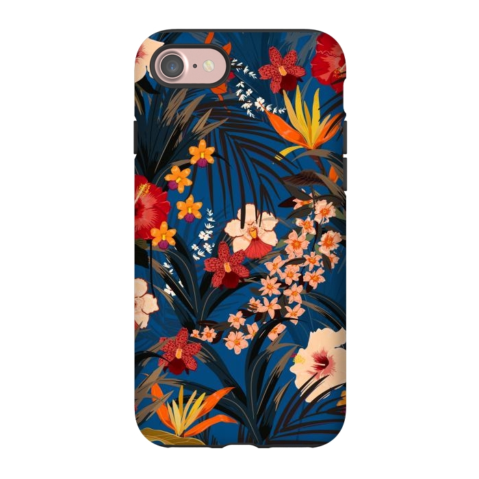 iPhone 7 StrongFit Fashionable Tropical Environment with Deep Jungle Plants by ArtsCase