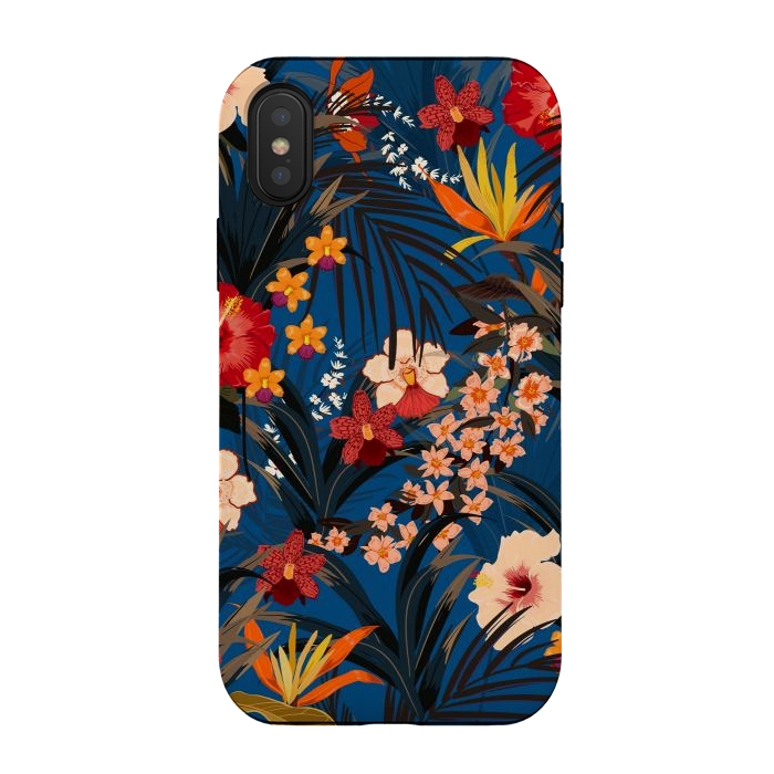 iPhone Xs / X StrongFit Fashionable Tropical Environment with Deep Jungle Plants by ArtsCase