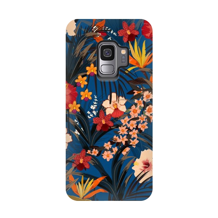 Galaxy S9 StrongFit Fashionable Tropical Environment with Deep Jungle Plants by ArtsCase