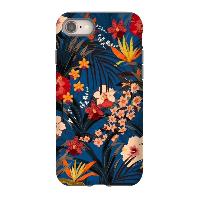 iPhone 8 StrongFit Fashionable Tropical Environment with Deep Jungle Plants by ArtsCase