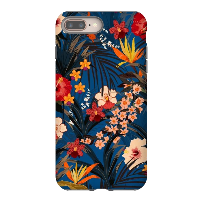 iPhone 8 plus StrongFit Fashionable Tropical Environment with Deep Jungle Plants by ArtsCase
