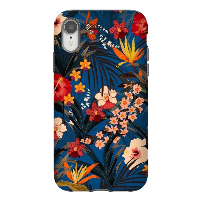 iPhone Xr StrongFit Fashionable Tropical Environment with Deep Jungle Plants by ArtsCase