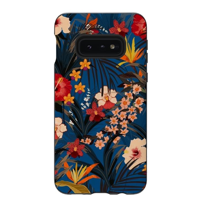Galaxy S10e StrongFit Fashionable Tropical Environment with Deep Jungle Plants by ArtsCase