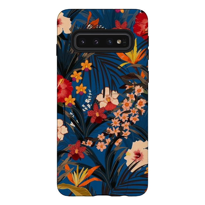 Galaxy S10 StrongFit Fashionable Tropical Environment with Deep Jungle Plants by ArtsCase