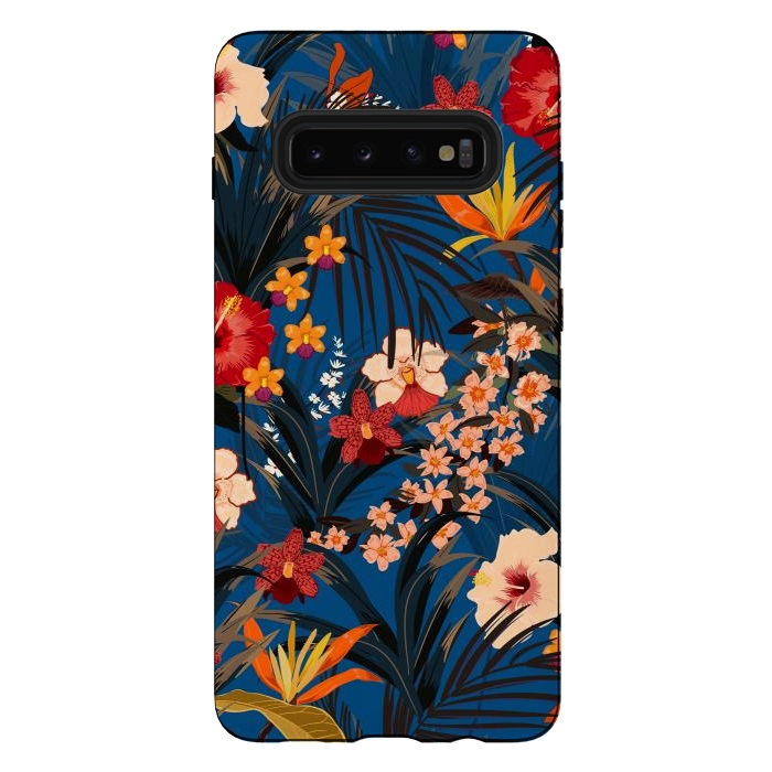 Galaxy S10 plus StrongFit Fashionable Tropical Environment with Deep Jungle Plants by ArtsCase