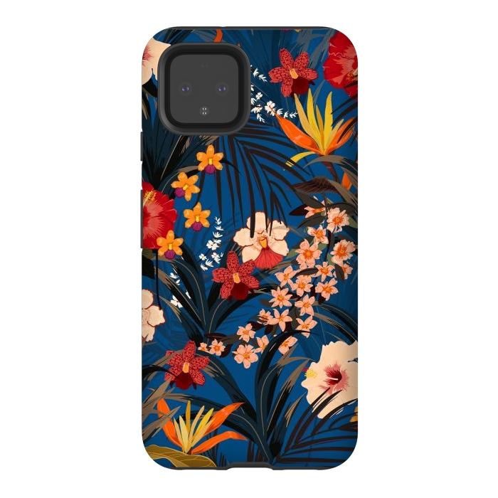 Pixel 4 StrongFit Fashionable Tropical Environment with Deep Jungle Plants by ArtsCase