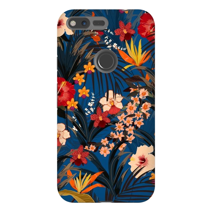 Pixel XL StrongFit Fashionable Tropical Environment with Deep Jungle Plants by ArtsCase