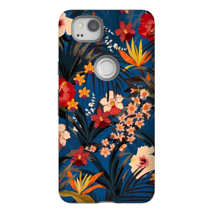 Pixel 2 StrongFit Fashionable Tropical Environment with Deep Jungle Plants by ArtsCase