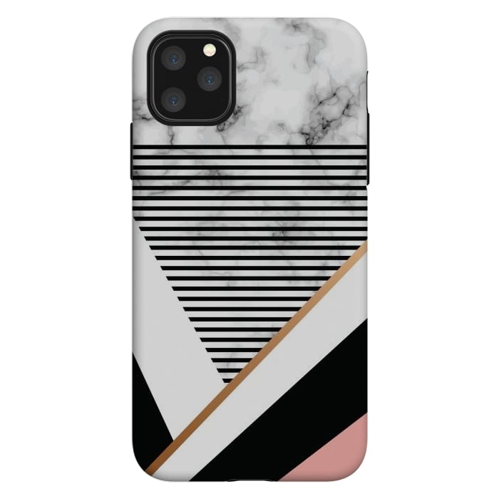 iPhone 11 Pro Max StrongFit Geometric Marble Design by ArtsCase