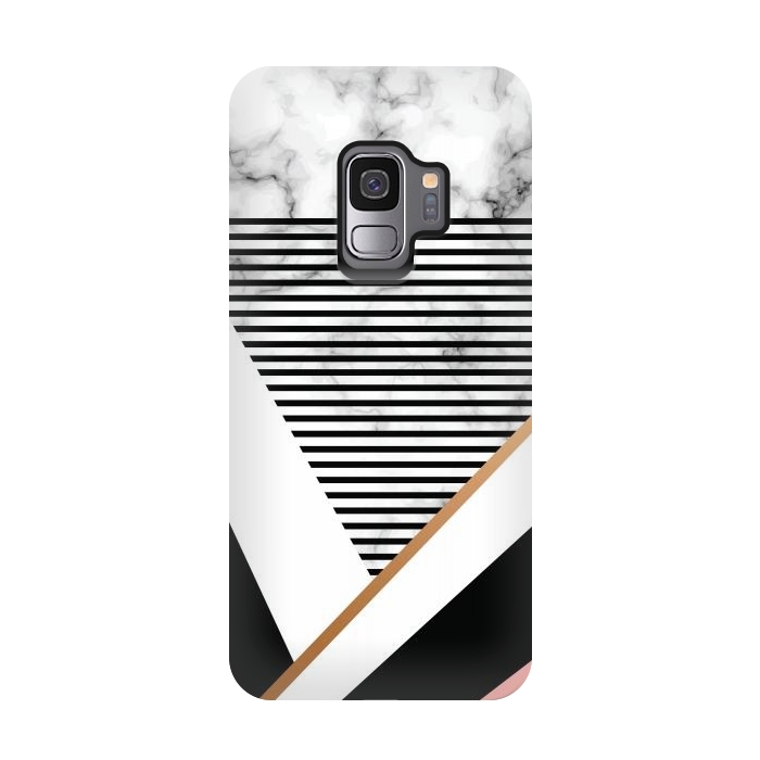 Galaxy S9 StrongFit Geometric Marble Design by ArtsCase