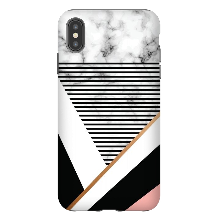 iPhone Xs Max StrongFit Geometric Marble Design by ArtsCase