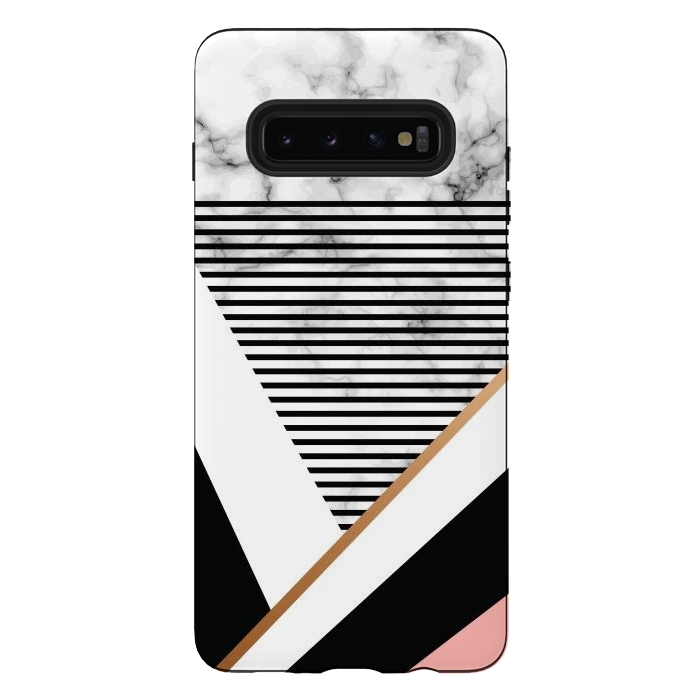 Galaxy S10 plus StrongFit Geometric Marble Design by ArtsCase