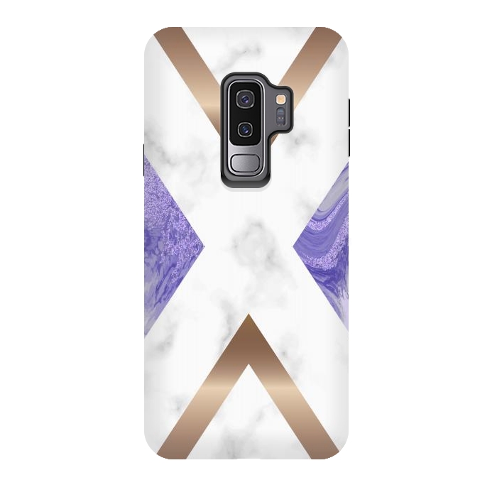 Galaxy S9 plus StrongFit Geometric Marmol with Hexagona Figure III by ArtsCase