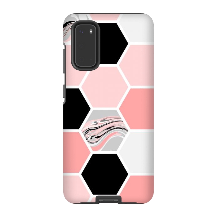 Galaxy S20 StrongFit Geometric Stretch Pattern with Hexagonal by ArtsCase