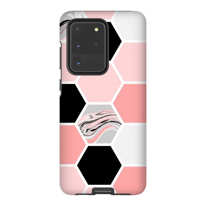 Galaxy S20 Ultra StrongFit Geometric Stretch Pattern with Hexagonal by ArtsCase