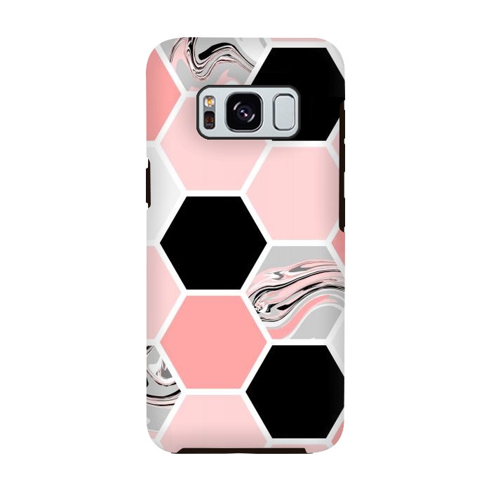 Galaxy S8 StrongFit Geometric Stretch Pattern with Hexagonal by ArtsCase