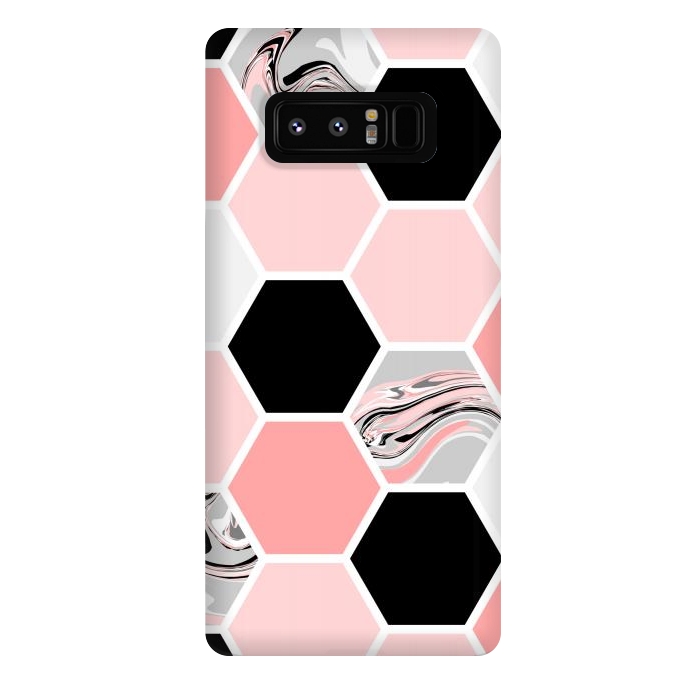 Galaxy Note 8 StrongFit Geometric Stretch Pattern with Hexagonal by ArtsCase