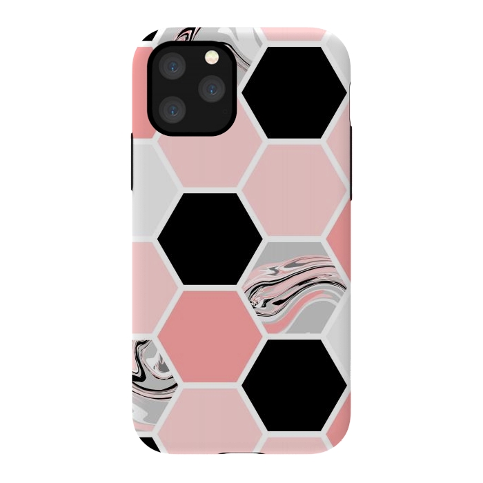 iPhone 11 Pro StrongFit Geometric Stretch Pattern with Hexagonal by ArtsCase