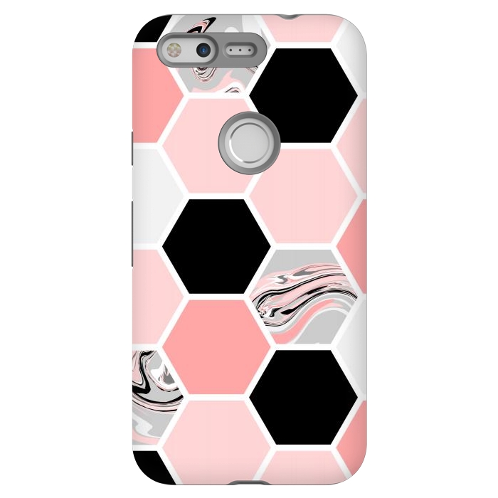 Pixel StrongFit Geometric Stretch Pattern with Hexagonal by ArtsCase