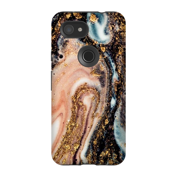 Pixel 3A StrongFit Golden Turn Artistic Design by ArtsCase