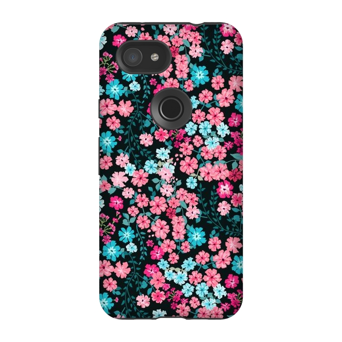 Pixel 3A StrongFit Gorgeous Bright Pattern in Small Garden Flowers by ArtsCase