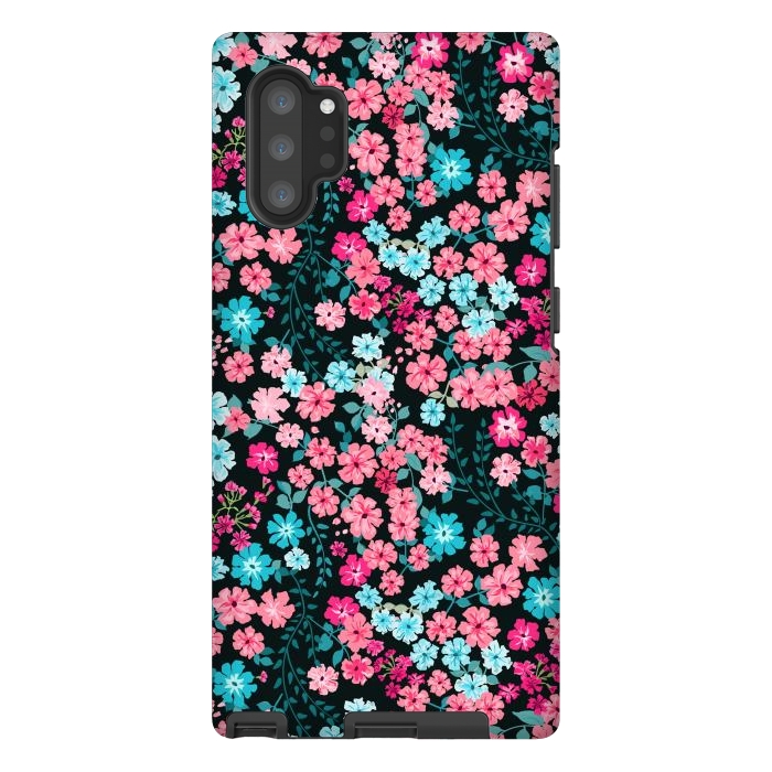 Galaxy Note 10 plus StrongFit Gorgeous Bright Pattern in Small Garden Flowers by ArtsCase