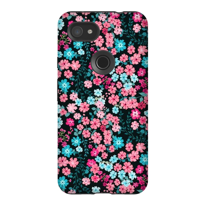 Pixel 3AXL StrongFit Gorgeous Bright Pattern in Small Garden Flowers by ArtsCase