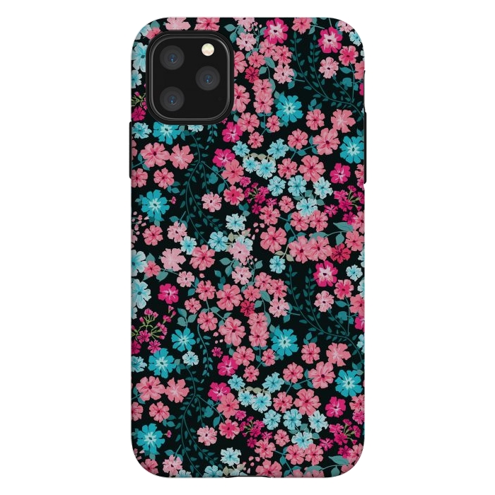 iPhone 11 Pro Max StrongFit Gorgeous Bright Pattern in Small Garden Flowers by ArtsCase