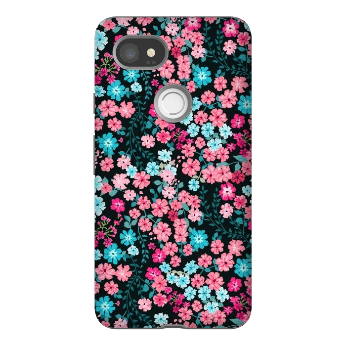 Pixel 2XL StrongFit Gorgeous Bright Pattern in Small Garden Flowers by ArtsCase