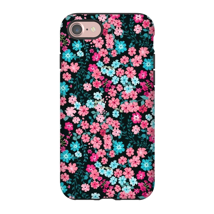 iPhone 7 StrongFit Gorgeous Bright Pattern in Small Garden Flowers by ArtsCase