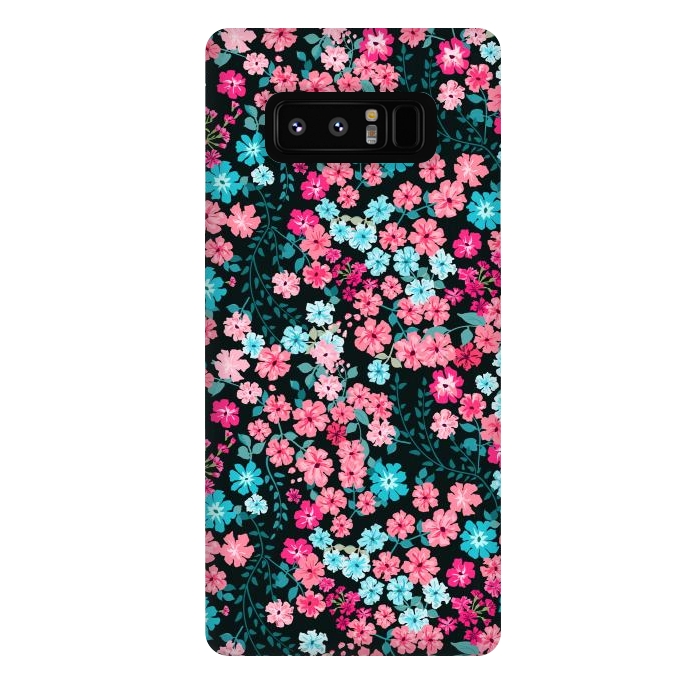 Galaxy Note 8 StrongFit Gorgeous Bright Pattern in Small Garden Flowers by ArtsCase