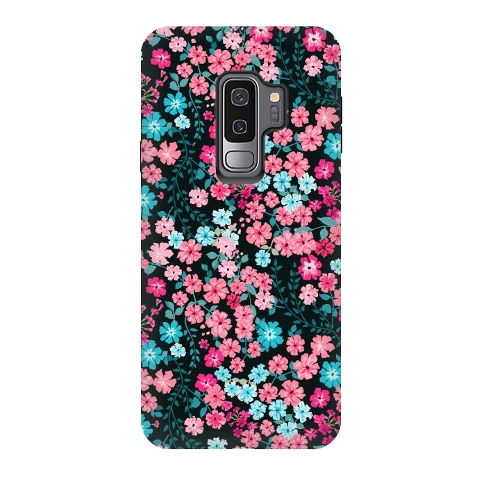 Galaxy S9 plus StrongFit Gorgeous Bright Pattern in Small Garden Flowers by ArtsCase