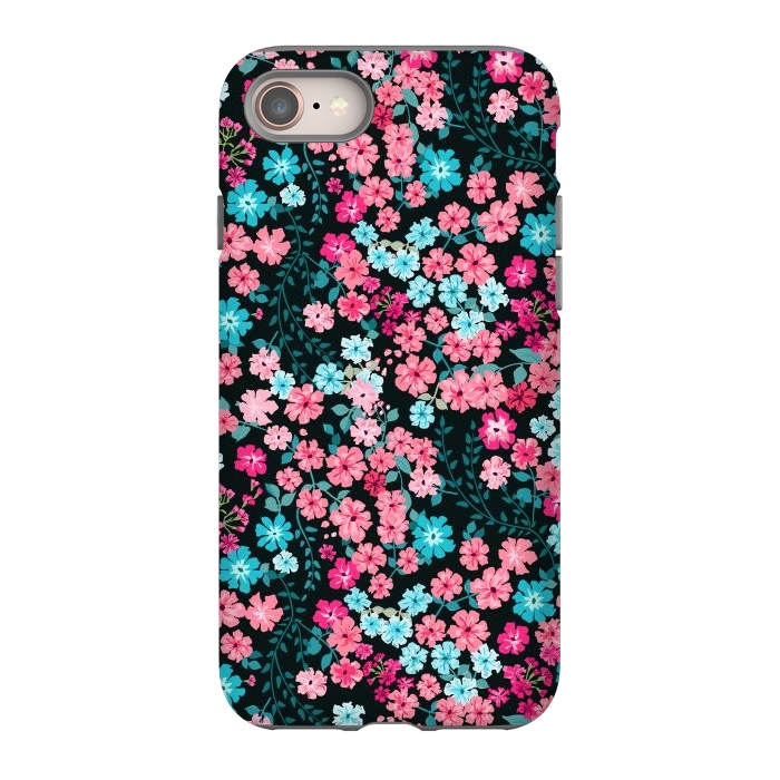 iPhone 8 StrongFit Gorgeous Bright Pattern in Small Garden Flowers by ArtsCase