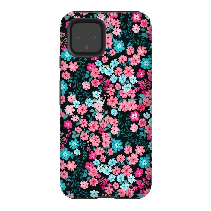 Pixel 4 StrongFit Gorgeous Bright Pattern in Small Garden Flowers by ArtsCase