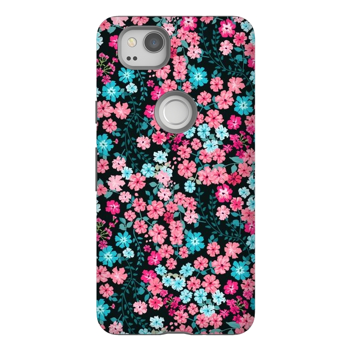 Pixel 2 StrongFit Gorgeous Bright Pattern in Small Garden Flowers by ArtsCase