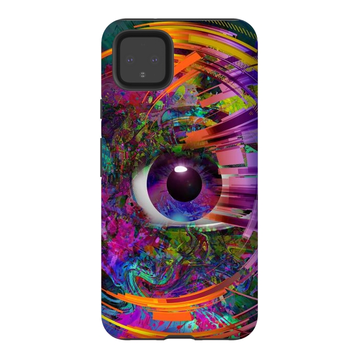 Pixel 4XL StrongFit Magic Eye Over Futuristic by ArtsCase