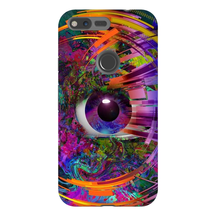 Pixel XL StrongFit Magic Eye Over Futuristic by ArtsCase