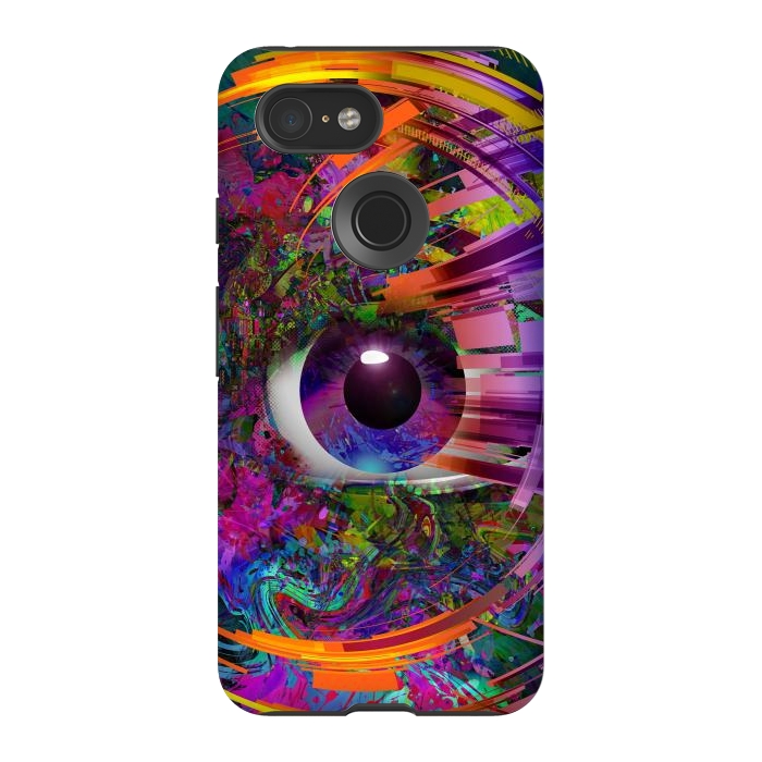 Pixel 3 StrongFit Magic Eye Over Futuristic by ArtsCase