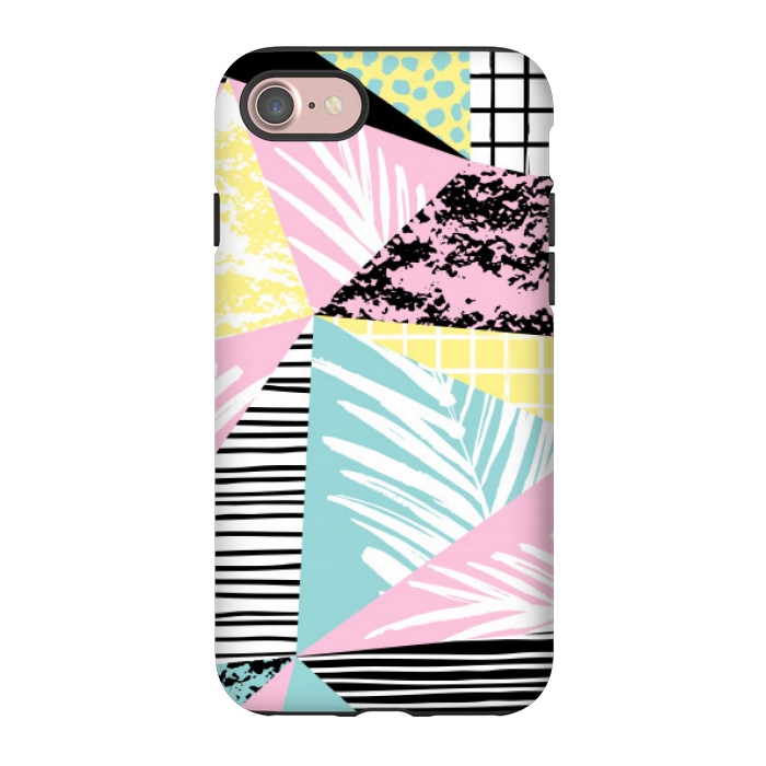 iPhone 7 StrongFit tropical abstract pink pattern by MALLIKA