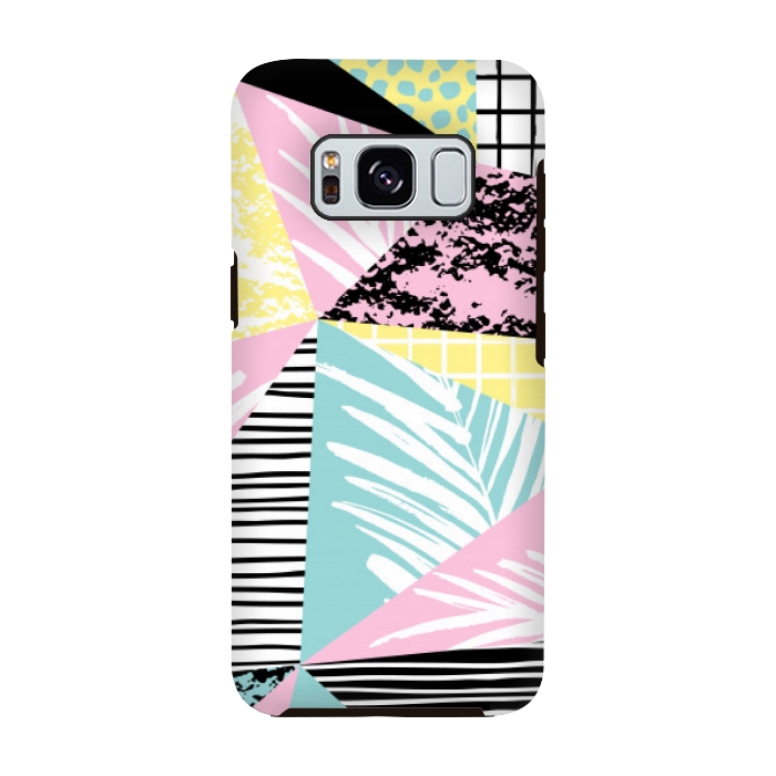 Galaxy S8 StrongFit tropical abstract pink pattern by MALLIKA