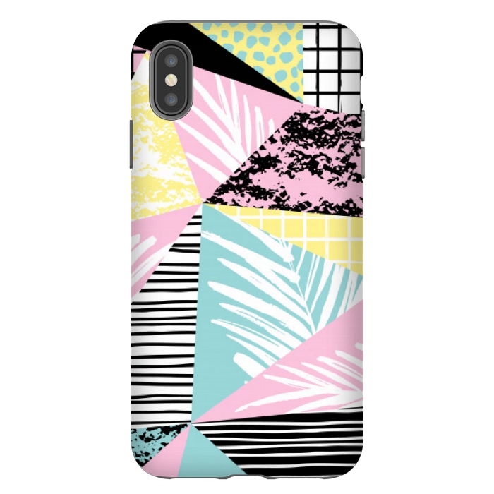 iPhone Xs Max StrongFit tropical abstract pink pattern by MALLIKA