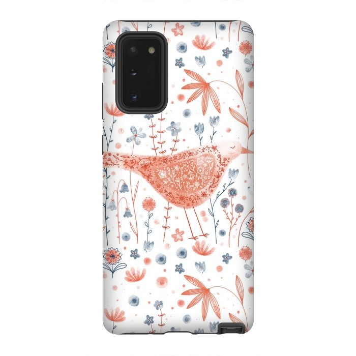 Galaxy Note 20 StrongFit Apricot Bird by Nic Squirrell