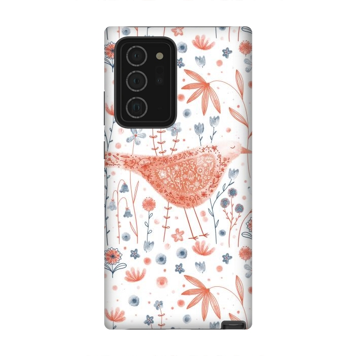 Galaxy Note 20 Ultra StrongFit Apricot Bird by Nic Squirrell
