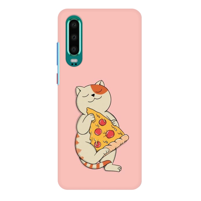 P30 SlimFit Cat and Pizza Pink por Coffee Man